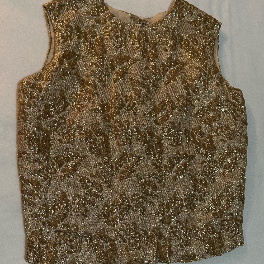 Gold Color Sparkle Tank Top